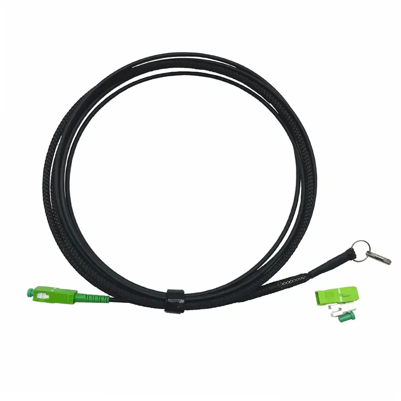 Kabel serat optik Co-net internet sc/apc konektor ramping kabel patch serat optik flens plastik