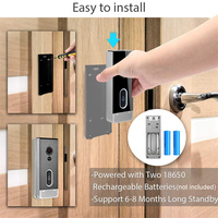 Sonnette vidéo intelligente LEDEAST DDV-205 Tuya pour la sécurité domestique, caméra de sonnette intelligente Wifi, interrupteur de sonnette sans fil, batterie rechargeable