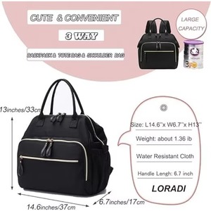 Muestra gratuita: Bolsa de pañales grande para bebé con estuche para chupete, mochila de viaje antirrobo para mujer - Product Image 4