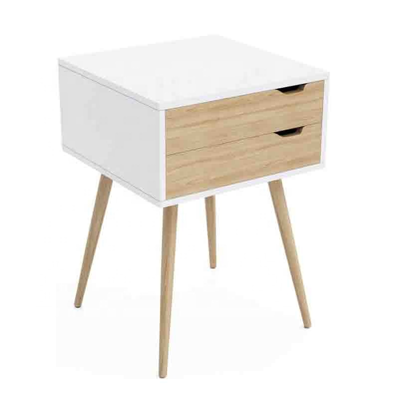 Современная простая деревянная настольная лампа, прикроватный столик, кофейная тумбочка, современная мебель для хранения в спальне, комод с 2 выдвижными ящиками