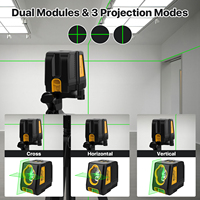 Niveau laser automatique DEGLASERS DX-A2G à faisceau vert de qualité industrielle, 2 lignes, avec trépied de 1 m, batterie rechargeable et chargeur rapide