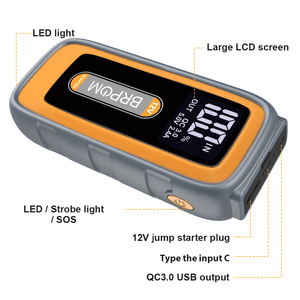 Système portable professionnel OEM 4000A personnalisé pour démarrage d'urgence de batteries de voitures et de motos, outil d'urgence étanche - Product Image 5