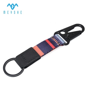 Tùy chỉnh Thời trang Keychain dây đeo da chính hãng và nylon thăng hoa <span class=keywords><strong>keyholder</strong></span> với chất lượng cao kim loại phụ kiện - Product Image 2