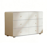 Armoire à six tiroirs en acier de style moderne pour la maison, style crème, chambre à coucher, salon, casier mural