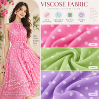 Tissu en rayonne 100% tissé uni, doux, viscose challis pour robe, chemise, blouse, jupe, vêtements