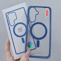 Étui de téléphone à chargement sans fil en acrylique coloré pour Samsung S26 Ultra S25 Plus S24 FE A17 A37 A57 A56 A55 A54 A36, coque magnétique