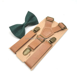 Bretelles élastiques vintage décontractées pour hommes, ensemble nœud papillon et bretelles, pour pères - Product Image 1