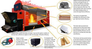 Công Nghiệp 1 Tấn/H 1000Kg Than Sinh Khối Pellet Chất Thải Gỗ Vỏ Quả Óc Chó Bắn Hơi Nước Nồi Hơi Giá - Product Image 3