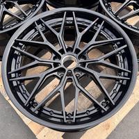 Nuevas llantas de aleación de aluminio 6061-T6 para autos de carreras, de 19-24 pulgadas, diseño cóncavo forjado de 2 piezas, color negro brillante personalizado, en oferta.