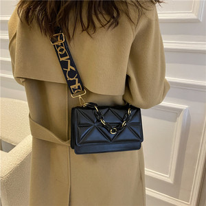 2024 New WOMEN'S <b>Bags</b> Korean Version of the Lingge Chain Shoulder <b>Bag</b> Solid Color Messenger Small Square <b>Bag</b> Party Gift - Product Image 3