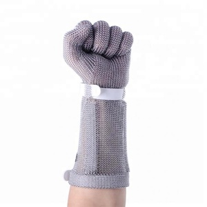 Guantes anticorte de malla metálica de 8cm, 15cm, 20cm con puño largo para carnicería e industria alimentaria, de acero inoxidable - Product Image 6