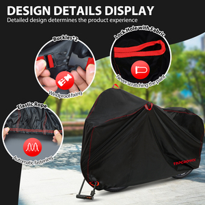 Funda Impermeable para <span class=keywords><strong>Bicicleta</strong></span> 420D, Cubierta para <span class=keywords><strong>Bicicleta</strong></span> de Exterior Resistente, Protección UV, Secado Rápido y Transpirable para Todas las Estaciones - Product Image 5