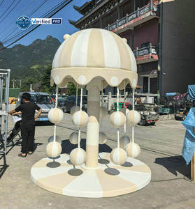 AUDATOYS Carrusel Eléctrico de Madera Suave de 8 Pies para Exteriores e Interiores para Niños de 2 a 10 Años de Edad-Uso Doméstico - Product Image 2