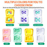 HDS Patchs Hydrocolloïdes Colorés pour Boutons, Traitement de l'Acné au Théier, Couvre Tous Types de Peau, 25 Points, Boîte Sourire