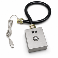 Souris à boule de défilement industrielle de bureau en acier inoxydable anti-explosion IP54 USB PS/2 pour l'industrie pétrolière, gazière et pétrochimique TB-001-DESK-EX-DN20
