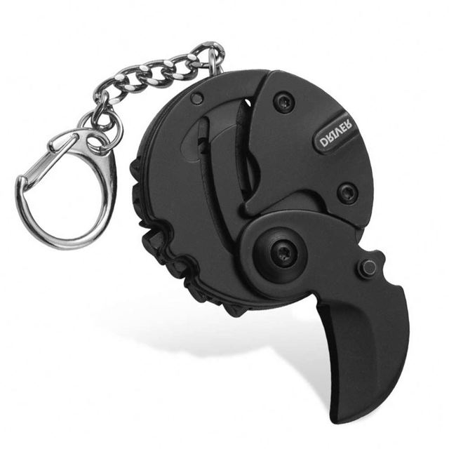 Baiyuheng Mini EDC Multi-function Coin Keychain Tool with Screwdriver Bits Small Combination Survival Tool Knives