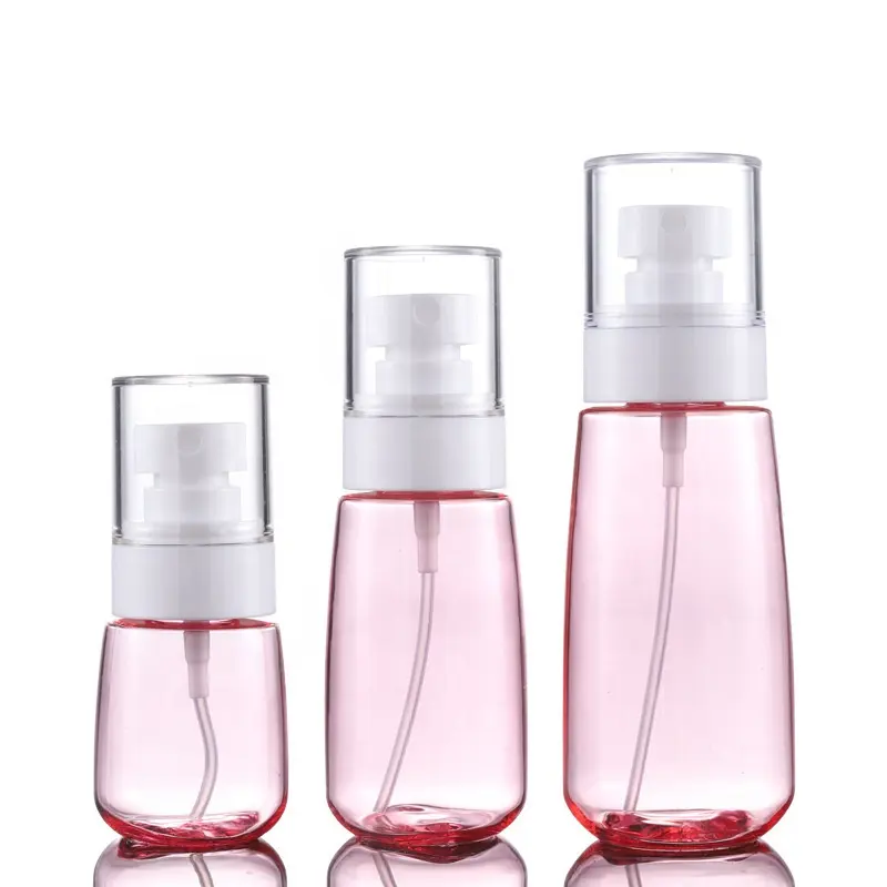 Pulvérisateur en plastique rose hydratant, bouteille avec pompe, de luxe, 5 pièces, 30, 60, 80 ou 100ml