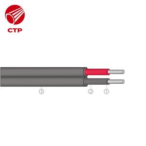 2 Core 1,5 2,5 Sq mm Cable de batería AC Cable solar flexible Conductor de cobre estañado XLPE aislado ROHS certificado Color negro rojo - Product Image 3