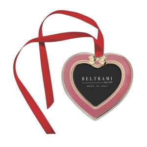 Beltrami Heart Photo <b>Frame</b> 5x7 <b>Pink</b> Gold Plated Made In Italy - Product Image 1