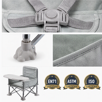 Siège rehausseur portable pour bébé avec plateau, chaise de plage pliable, chaise haute pour repas, chaise rehausseur d'extérieur pour bébé pour manger