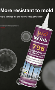 Scellant silicone neutre anti-moisissure monocomposant WeiDu796, résistant aux intempéries, pour la construction, les portes, les fenêtres, l'emballage - Product Image 5