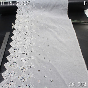 Bán Buôn 38Cm Chất Lượng 100% Bông Dây Giày Mềm Mại Màu Trắng Ren Trim Thêu Dệt May Biên Giới Ren Vải Cho May Trang Trí - Product Image 3