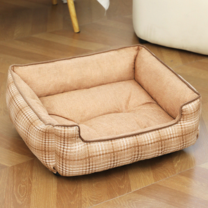 Cuccia quadrata in lino cuccia per cani morbida e confortevole nido per gatti sonno profondo stuoia per animali domestici letto per quattro stagioni letto caldo generale cuscino per gatti - Product Image 6