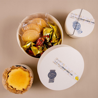 Boîte à gâteau ronde en carton, facile à assembler, pour emporter, cadeau, présentation, boîte à gâteau au fromage ronde pour traiteur et fête