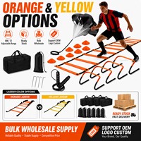 Voetbal Agility Training Set 6M Snelheidsladder Verstelbare Hürden Disc Cones Springtouw Weerstandsparachute Milieuvriendelijk