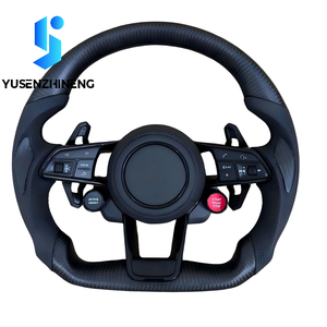 Volant de voiture personnalisé en cuir et fibre de carbone pour <span class=keywords><strong>Audi</strong></span> R8 A4 B9 A5 B8 Q3 A3 S5 B8.5 S3 A6 C7 S4 B9 A7 S4 A3 Q5 SQ5 A8 D3 D4 RS - Product Image 4