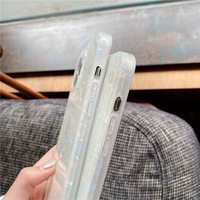 Coque de téléphone magnétique antichoc de luxe effet marbre pailleté avec anneau et finition miroir pour iPhone 15/14 Pro/13/12/11 Pro Max/XR/XS Max motif coquillage