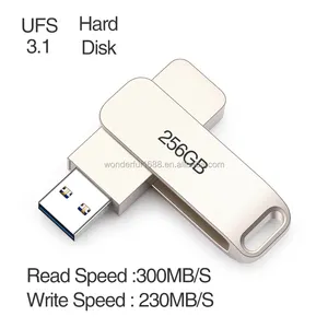 UFS 3.0 256GB 초고속 usb 플래시 드라이브 읽기 속도 400 메가바이트/초 쓰기 속도 200 메가바이트/초