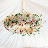 MSFAME-Décoration de toit de mariage en forme de cercle, fleurs artificielles, nouveau design
