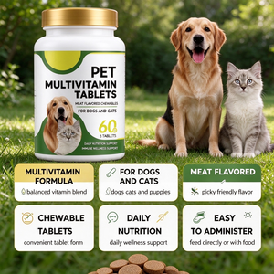 Services OEM, comprimés multivitaminés <span class=keywords><strong>pour</strong></span> animaux <span class=keywords><strong>de</strong></span> compagnie au goût <span class=keywords><strong>de</strong></span> viande. Renforce l'immunité. Prévient la <span class=keywords><strong>perte</strong></span> <span class=keywords><strong>de</strong></span> cheveux. Convient aux chiens et aux chats - Product Image 2