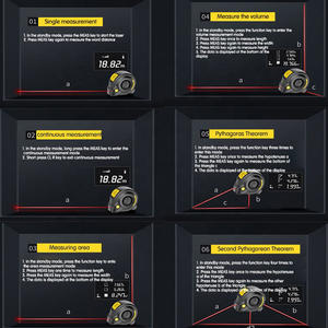 Ruban à mesurer électrique 3-en-1 Ruban à mesurer laser à affichage numérique intelligent électronique - Product Image 5