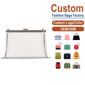 Top-layer Cowhide Niche Clutch Bag White Light Luxury Metal Frame Clasp Bag Trendy Chain Crossbody Bag OEM Customization - Product Image 1