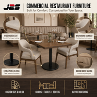 Banquette Courbe Personnalisée J2S pour Restaurant, Ensemble Table et Chaises en Pierre, Mobilier de Design Hôtelier Rembourré