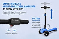 Trottinette électrique pliable et portable pour enfants, batterie au lithium sans balais, étanche, 3 roues, conduite sécurisée pour les enfants