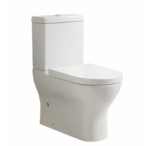 Para baños Inodoro de dos piezas de cerámica blanca barata Venta directa de fábrica original - Product Image 5