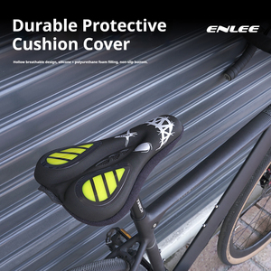 ENLEE <span class=keywords><strong>Housse</strong></span> de <span class=keywords><strong>selle</strong></span> de vélo en cuir PU durable, résistante, imperméable et antidérapante pour de longues sorties confortables <span class=keywords><strong>Housse</strong></span> de siège de vélo - Product Image 6