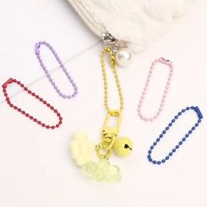 Colgante de cadena de cuentas coloridas con pintura de hierro horneada, accesorio de joyería hecho a mano para manualidades - Product Image 1