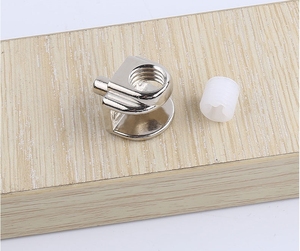 Chrome-kết thúc hợp kim kẽm Kính Clip hiển thị tủ kim loại Kệ khung giá cho phân vùng thủy tinh Laminate chủ - Product Image 3