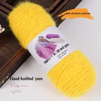 Fil acrylique mélangé Squirrel Fleece 300g, deux grosses pelotes, pour tricot manuel DIY (écharpe, bonnet, pull), peluche longue, brillante et naturelle