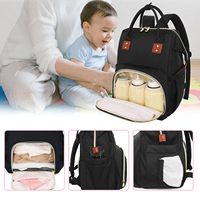Sac à dos à couches en velours sans fermeture, multifonctionnel, pour maternité, sac à langer pour bébés filles et garçons, grande capacité, voyage, couleur foncée