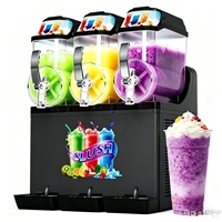 Distributeur de boissons de qualité supérieure, machine à slush commerciale à trois cylindres, couleur noire, machine à slush pour boissons