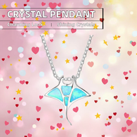 Collier pendentif chaîne à maillons mignons en alliage serti de cristaux et de strass pour femme
