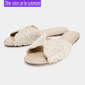 ZA 2026 – Nouvelles sandales plates respirantes style français à bout ouvert avec perles <span class=keywords><strong>pour</strong></span> <span class=keywords><strong>femme</strong></span>, idéales <span class=keywords><strong>pour</strong></span> la plage et les vacances - Product Image 1