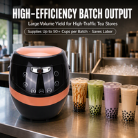 Marmite Électrique 8L pour Perles de Tapioca Boba, Machine à Cuire les Perles de Tapioca, 110V 220V pour Magasin de Bubble Tea