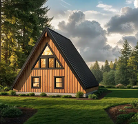 Kit de maison préfabriquée moderne en forme de A de 769 pieds carrés, isolée, modulaire, pour maison de vacances, Airbnb, complexe hôtelier, glamping
