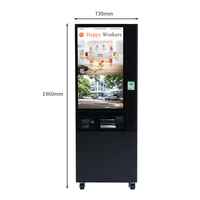 Máquina Expendedora de té caliente y helado de autoservicio de nuevo estilo con pantalla táctil